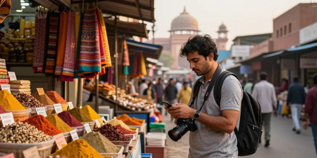 Experience vibrant Indian culture with rokok88 slot login in colorful market scenes.