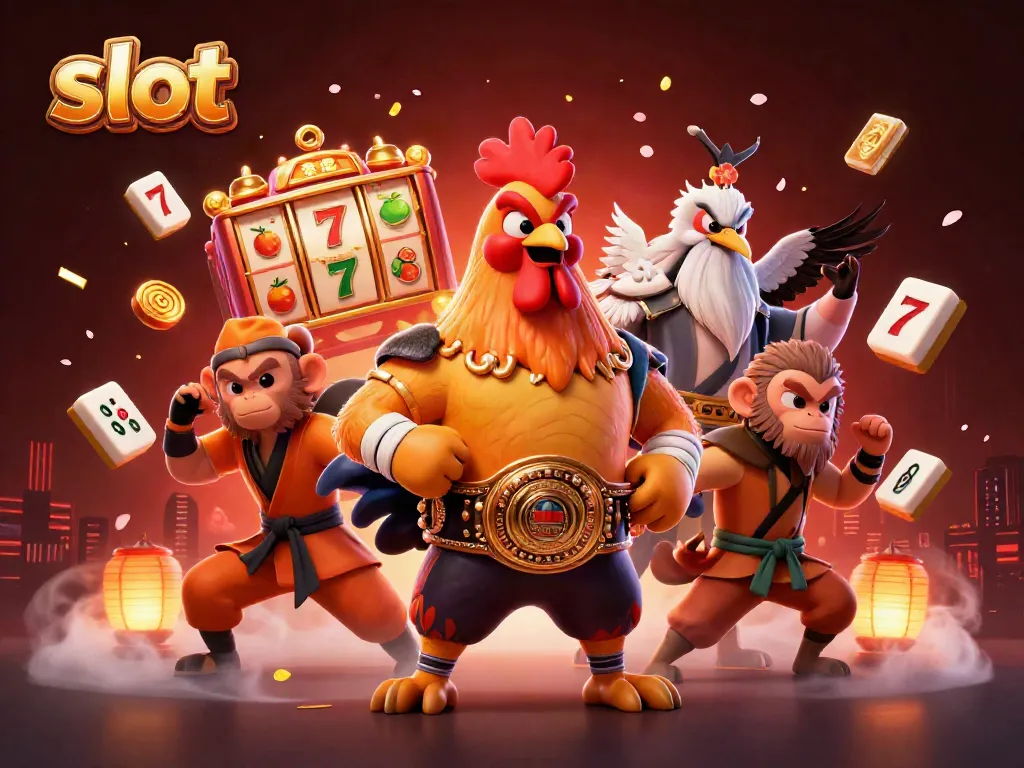 Engage in thrilling slot gameplay with vibrant characters and colorful jackpot elements.