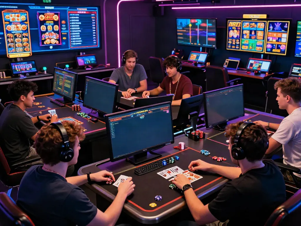 Engaged players enjoying various games at NBET online gaming platform showcasing excitement and vibrant atmosphere.