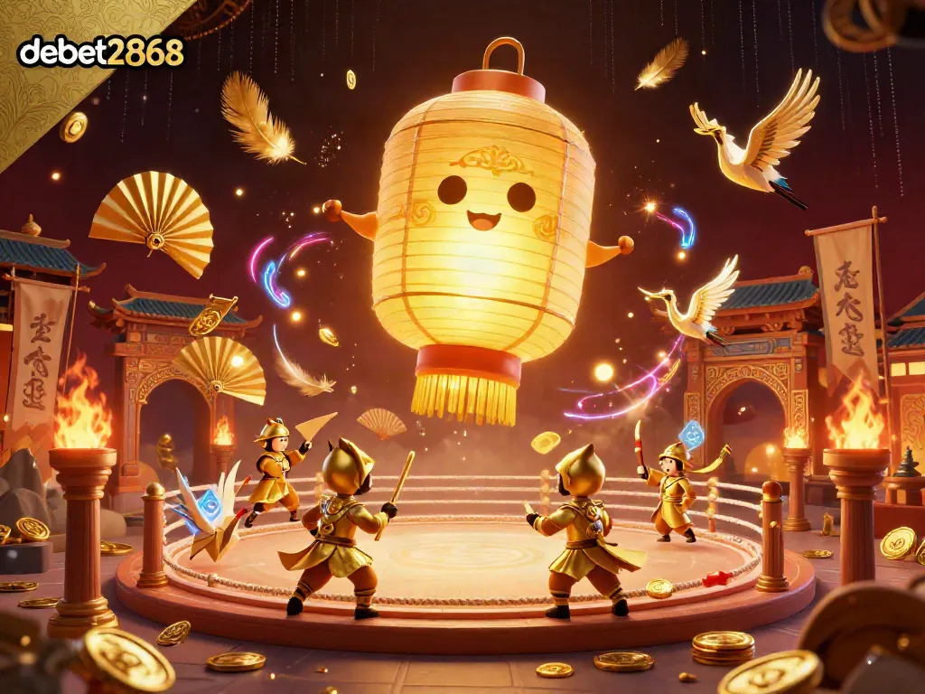 Engage with debet2868's dynamic casino scene, showcasing energetic characters and rich gambling elements.