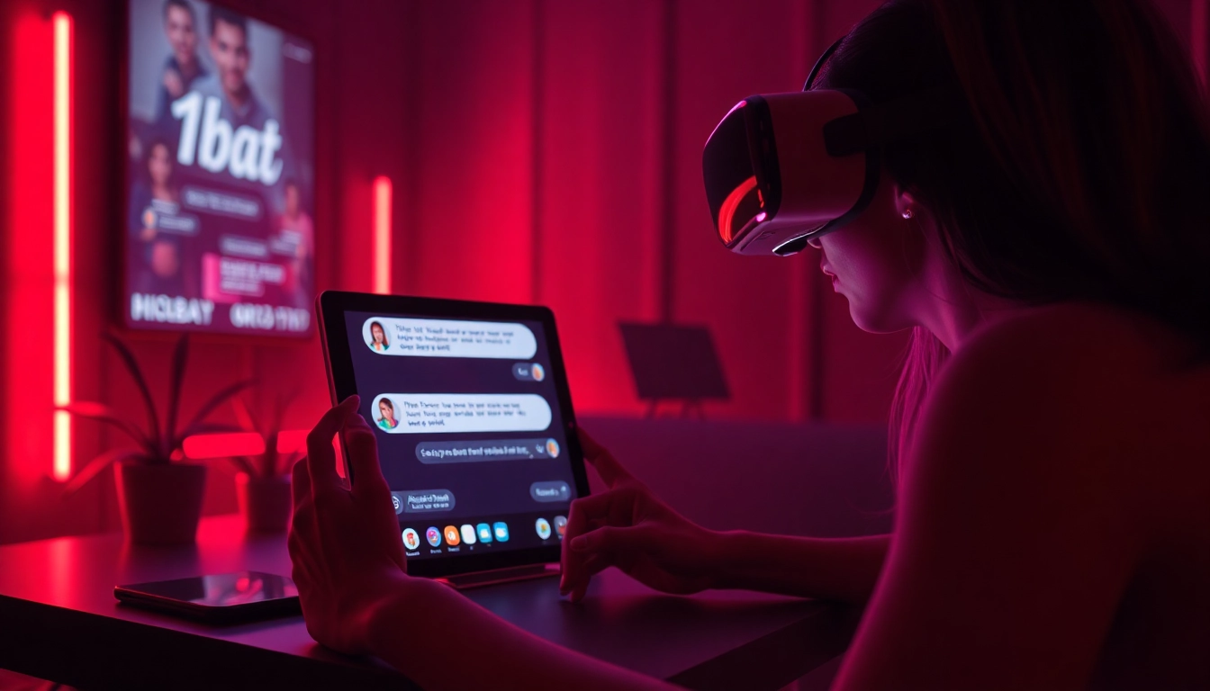 Engaging NSFW chat experience showcasing intimate AI interactions in a modern setting.