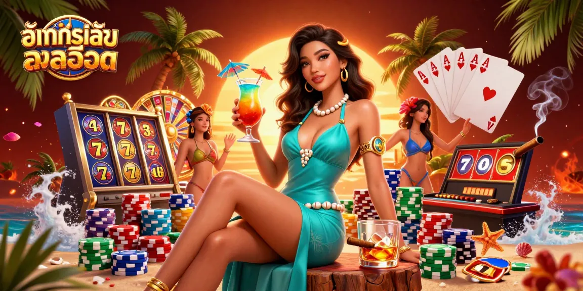 Play ทดลองเล่นสล็อต and win big in this vibrant casino scene with glamorous details.