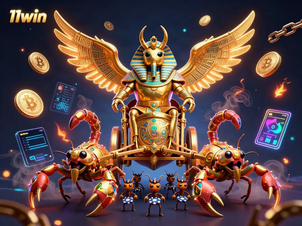 11win players engage in a vibrant golden casino scene with exciting gaming elements.