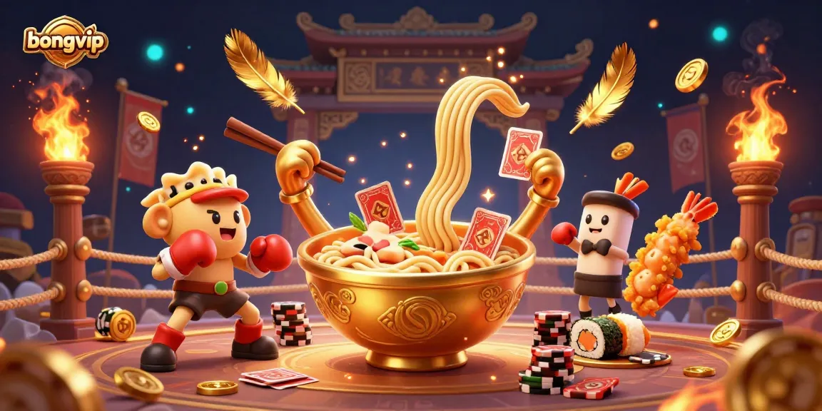 Bongvip brings thrilling casino action to life with a vibrant 3D scene of animated characters engaging in lively card games.